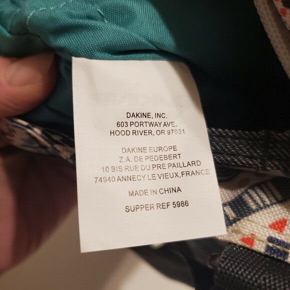 Dakine Cross Body Bag Shoulder Purse White Grey Teal Aztec Southwest 8"X10" - Picture 8 of 11